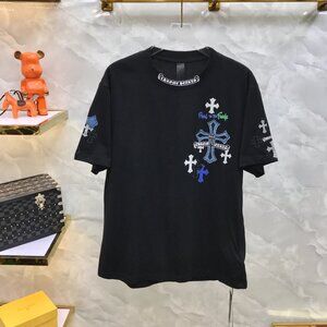 Chrome Hearts leather metal cross short-sleeve